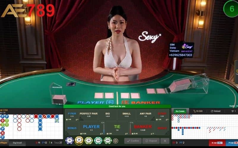 Baccarat online là trò chơi tại casino AE789