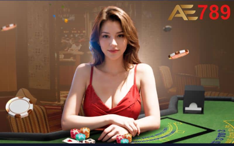 Casino AE789 có nhiều bàn cược trực tiếp cùng dealer xinh đẹp